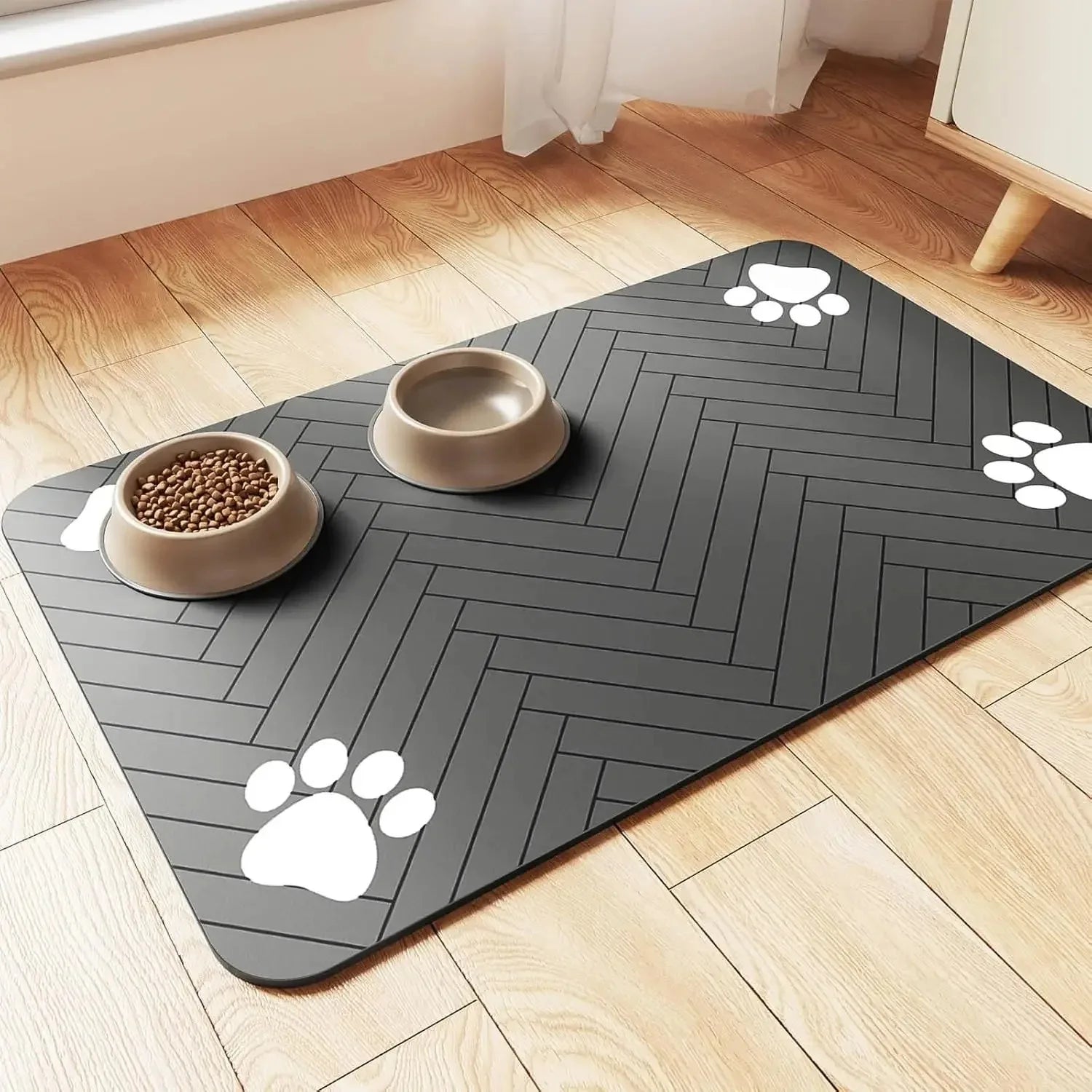 Absorbent Pet Feeding Mat for Dogs & Cats – Quick-Dry, Waterproof & Non-Slip