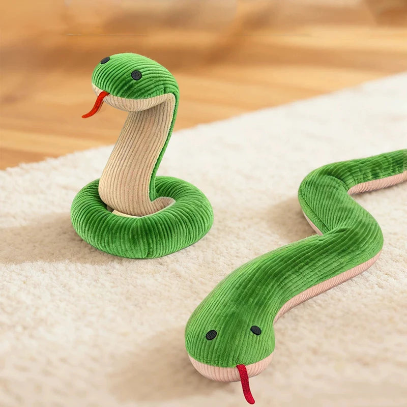 Interactive Plush Snake Dog Toy – Soft Play Toy