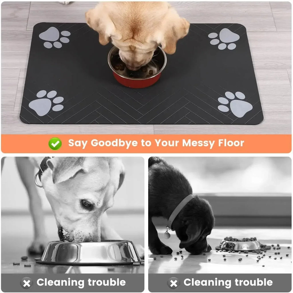 Absorbent Pet Feeding Mat for Dogs & Cats – Quick-Dry, Waterproof & Non-Slip