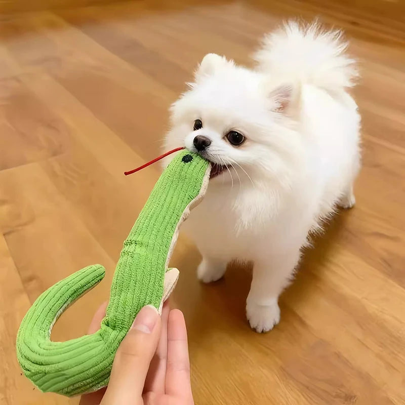Interactive Plush Snake Dog Toy – Soft Play Toy